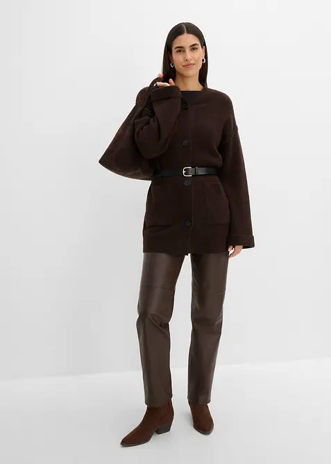 Cardigan med sk&auml;rp, bonprix