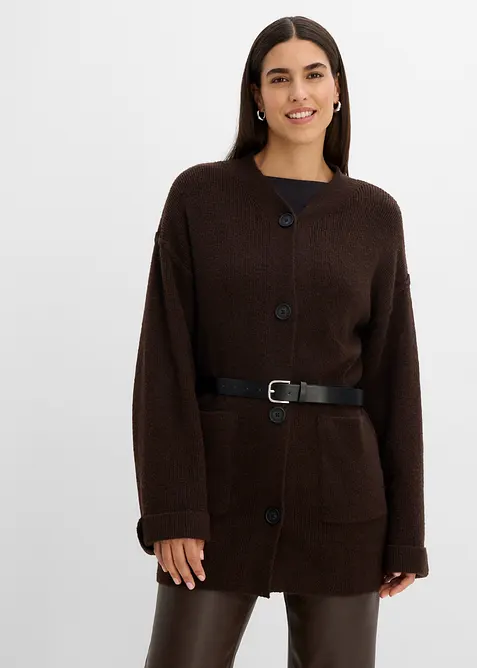 Cardigan med sk&auml;rp, bonprix