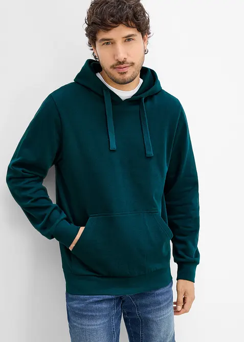 Sweatshirt med huva, normal passform, bonprix