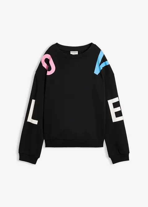Oversizesweatshirt i mjuk bomullsmix, bonprix