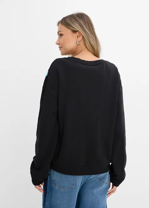 Oversizesweatshirt i mjuk bomullsmix, bonprix
