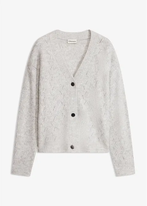 H&aring;lm&ouml;nstrad cardigan, bonprix