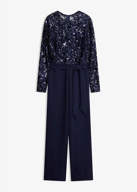 Jumpsuit med paljettbroderi, bonprix
