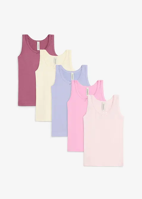 Linne med ekologisk bomull (5-pack), bonprix