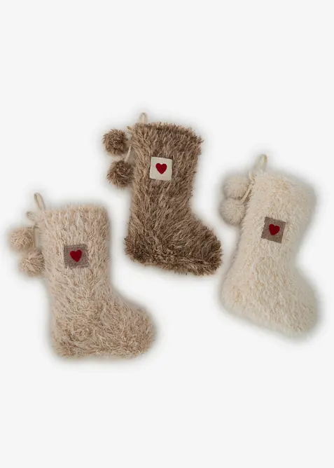Prydnadsf&ouml;rem&aring;l julstrumpa (3-pack), bonprix