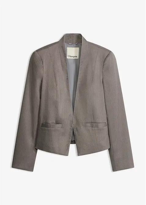 Fiskbensm&ouml;nstrad kavaj med yllelook, bonprix