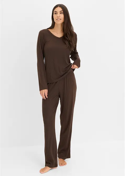 Pyjamas i mjuk pointellejersey, bonprix