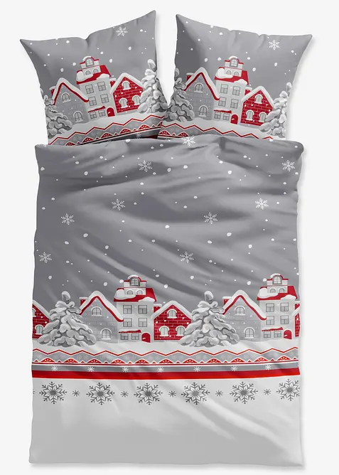P&aring;slakanset i flanell med hus, bonprix