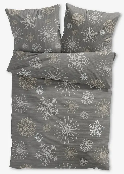 P&aring;slakanset i flanell med sn&ouml;flingor, bonprix