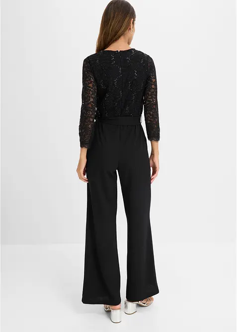 Jumpsuit med spets, bonprix