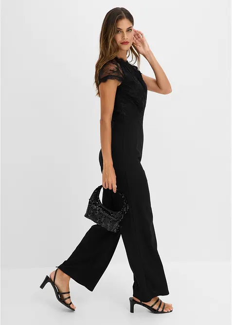 Jumpsuit med spets, bonprix