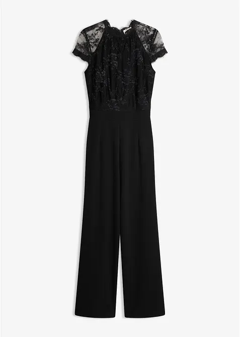 Jumpsuit med spets, bonprix