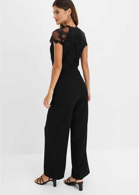 Jumpsuit med spets, bonprix