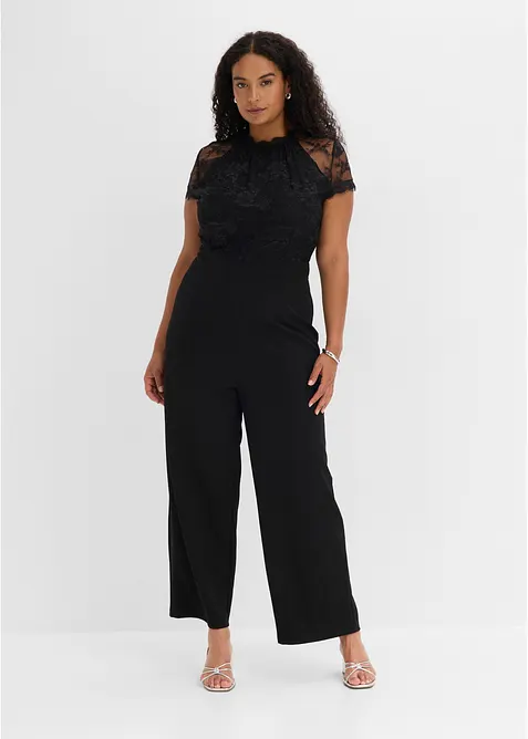Jumpsuit med spets, bonprix