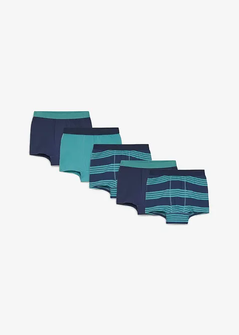 Boxerkalsong i tajt modell med mjuk, ekologisk bomull (5-pack), bonprix