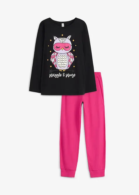 Pyjamas i mjuk bomull (2 delar), bonprix