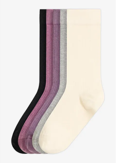 Ribbade strumpor (5-pack), bonprix