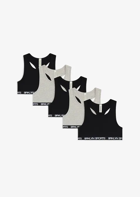 BH-topp med ekologisk bomull (5-pack), bonprix