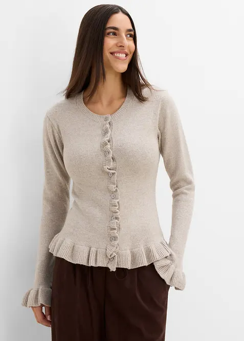 H&aring;lm&ouml;nstrad cardigan, bonprix