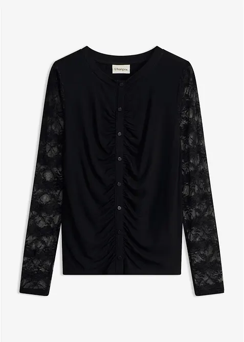 L&aring;ng&auml;rmad topp i insv&auml;ngd modell, bonprix