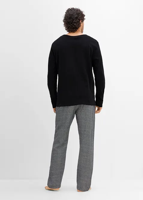 Pyjamas med flanellbyxa, bonprix