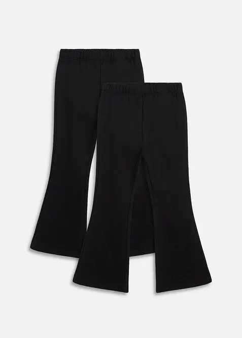 Fodrade leggings med bootcut (2-pack), bonprix