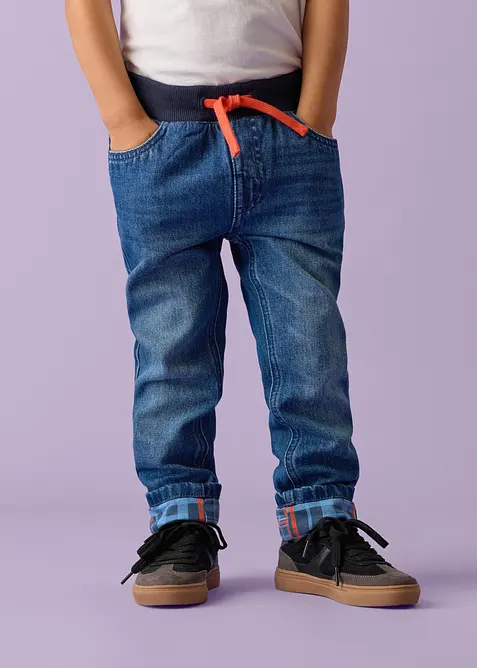 Fodrade jeans fr&aring;n Lurchi i Regular Fit med jesrseyfoder, Straight, Lurchi