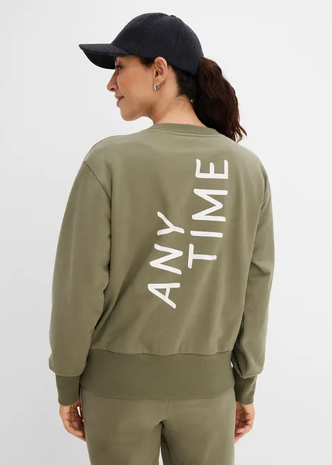 Oversizesweatshirt i mjuk bomullsmix, bonprix