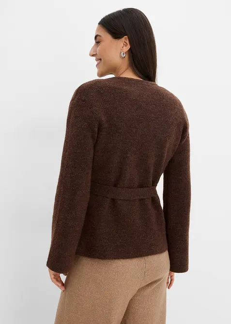 Cardigan med knytsk&auml;rp, bonprix