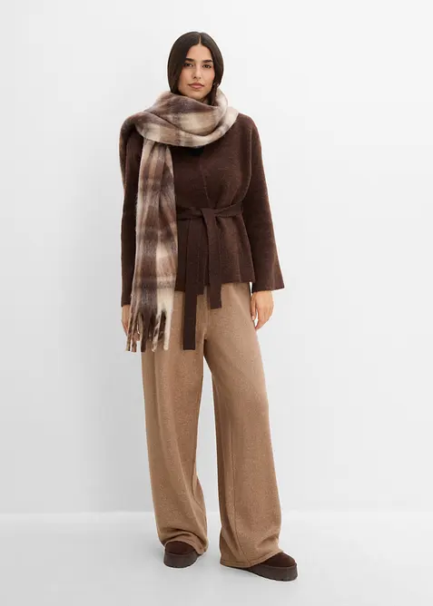 Cardigan med knytsk&auml;rp, bonprix