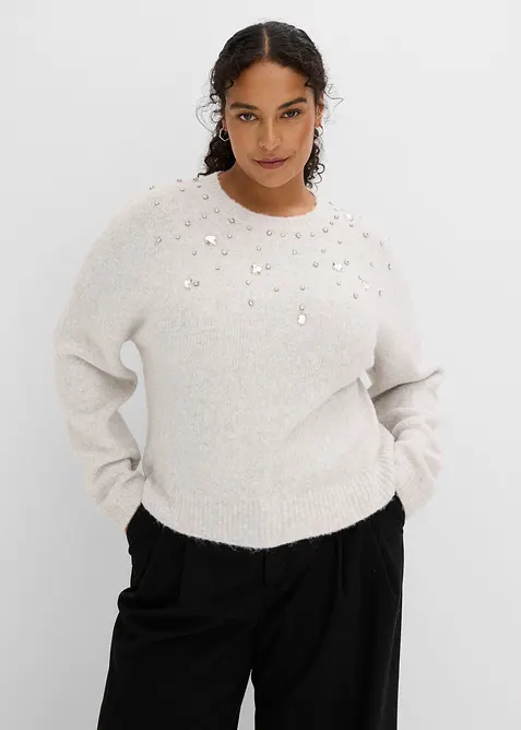 Tr&ouml;ja med applikation och ylle, bonprix
