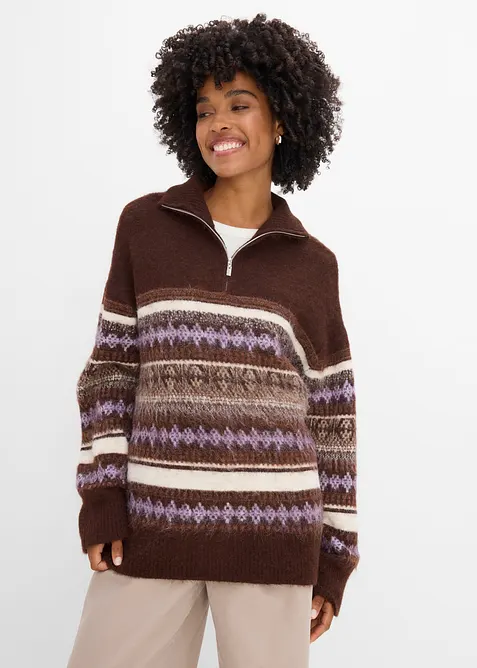 L&aring;ng Fair Isle-tr&ouml;ja, bonprix