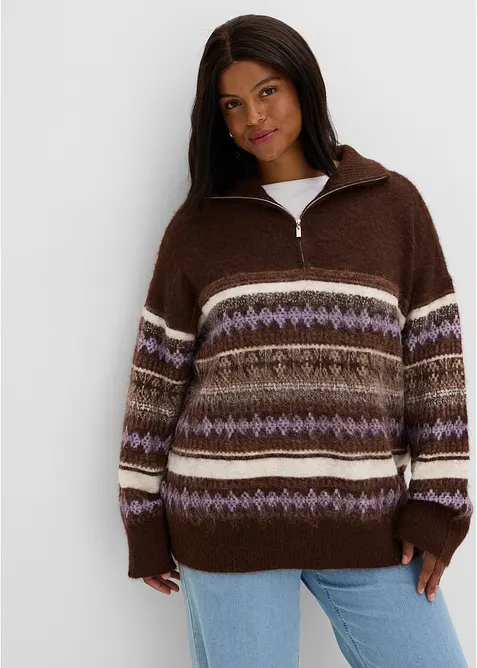 L&aring;ng Fair Isle-tr&ouml;ja, bonprix