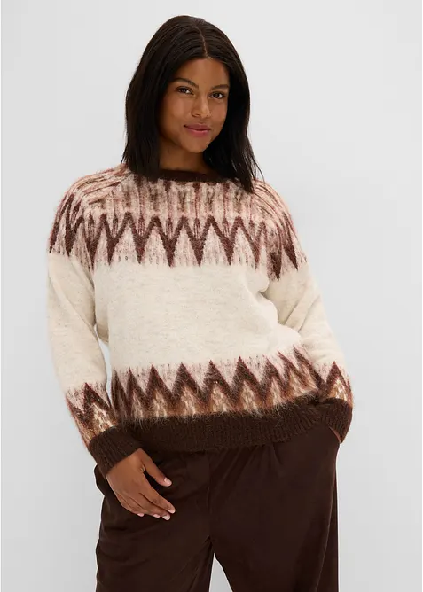 Fair Isle-m&ouml;nstrad tr&ouml;ja, bonprix