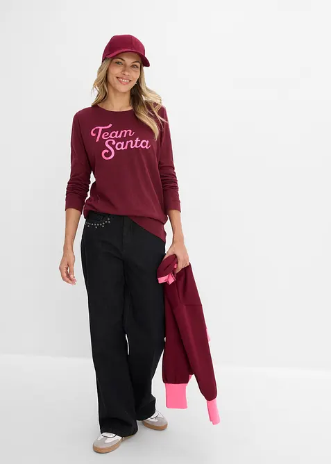 L&aring;ng&auml;rmad T-shirt i ekologisk bomull, bonprix