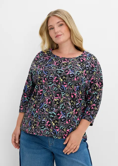 Oversizetopp i bomullsmix, bonprix