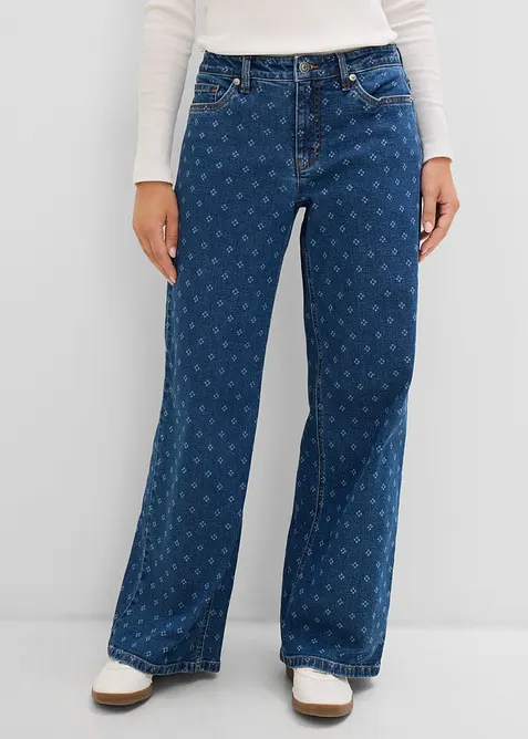 Wide Leg-jeans, Mid Waist, bonprix