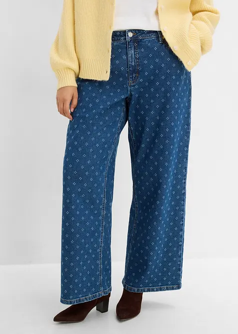 Wide Leg-jeans, Mid Waist, bonprix