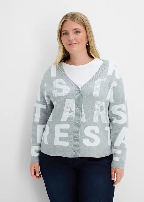 Finstickad cardigan, bonprix