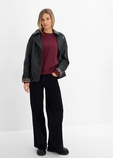 Oversizesweatshirt i mjuk bomullsmix, bonprix