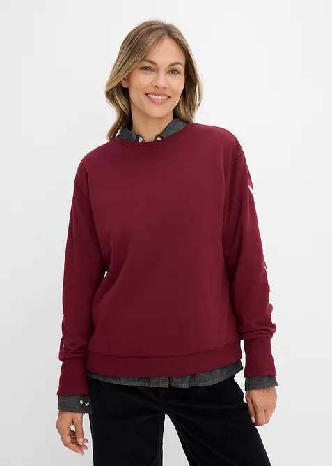 Oversizesweatshirt i mjuk bomullsmix, bonprix