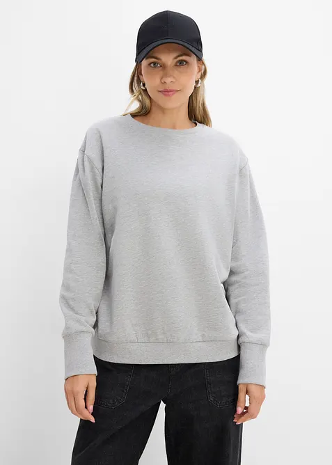 Oversizesweatshirt i mjuk bomullsmix, bonprix