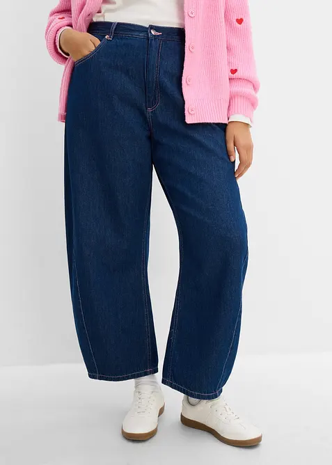 Barrel-jeans med High Waist, bonprix