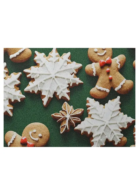 D&ouml;rrmatta som t&aring;l att tv&auml;ttas, med julmotiv, bonprix