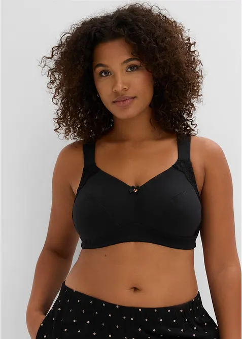 BH utan bygel, med bomull (2-pack), bonprix