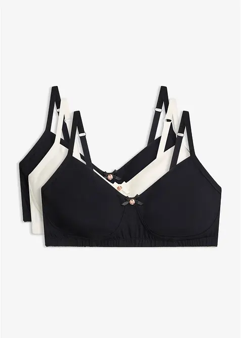 T-shirtbeh&aring; utan bygel, med ekologisk bomull (3-pack), bonprix