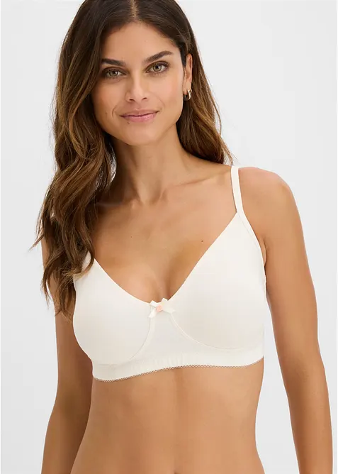 T-shirtbeh&aring; utan bygel, med ekologisk bomull (3-pack), bonprix