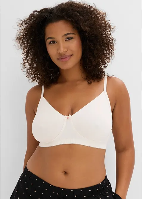 T-shirtbeh&aring; utan bygel, med ekologisk bomull (3-pack), bonprix