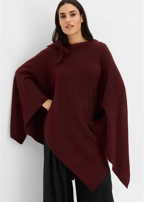 Poncho med rosett, bonprix