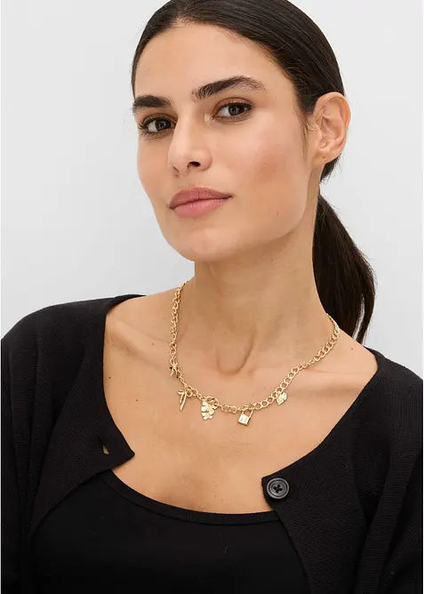 Halsband med berlocker, bonprix